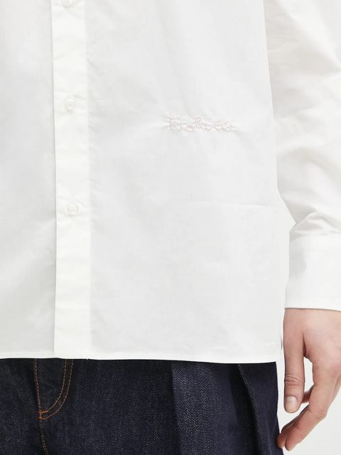 Fiorucci koszula bawełniana Embroidered Heart Relaxed Fit kolor biały regular z kołnierzykiem klasycznym U02SPTLO055CO02PN02