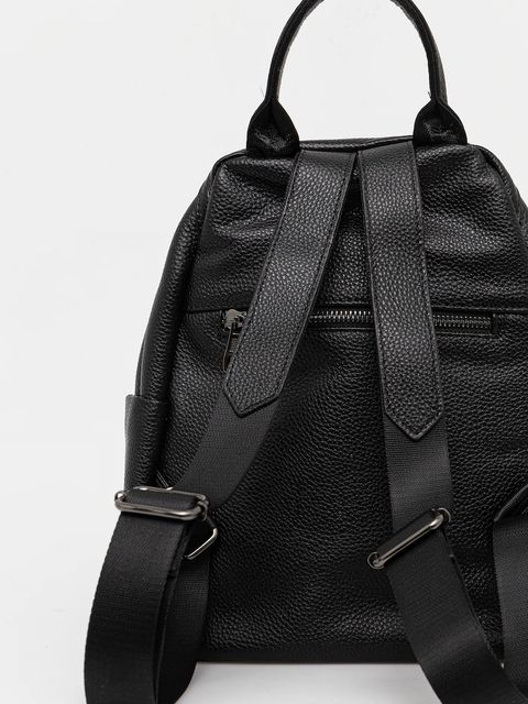 Answear.LAB plecak skórzany damski kolor czarny mały gładki - zdjęcie produktu nr 2
