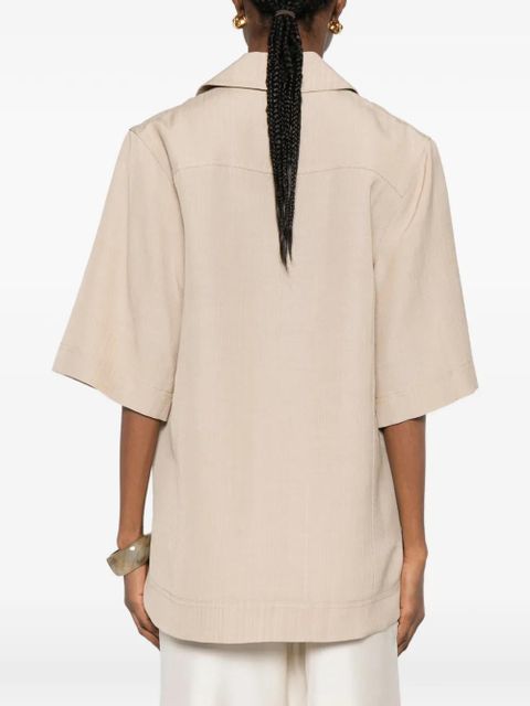 LouLou de Saison Ermo V-neck T-shirt - Neutrals