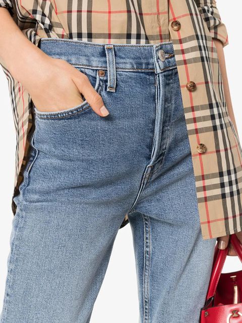 RE/DONE slim-fit cropped jeans - Blue