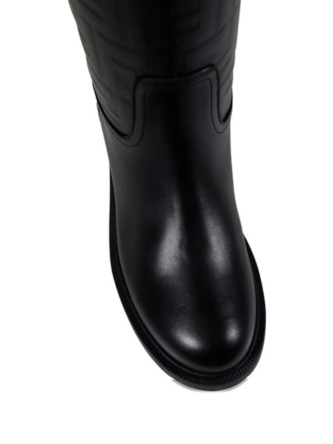 FENDI logo-embossed boots - Black