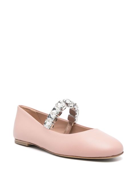 Casadei crystal-embellished ballet flats - Pink - zdjęcie produktu nr 2