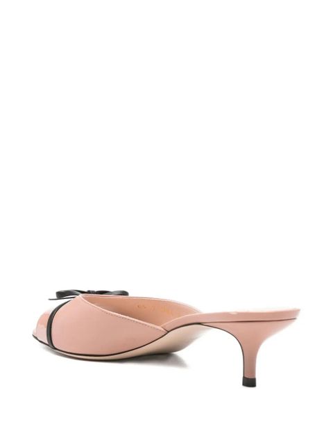 Valentino Garavani 45mm leather heeled mules - Neutrals