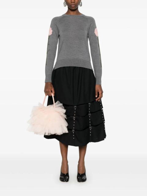 Simone Rocha floral-motif sweater - Grey