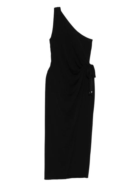 AMIRI one-shoulder wrap midi dress - Black - zdjęcie produktu nr 1