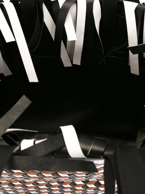 PUCCI geometric pattern frilled shoulder bag - Multicolour