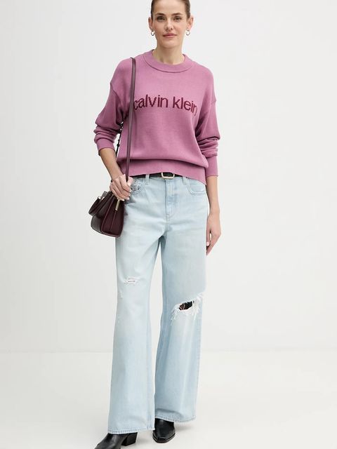 Calvin Klein Jeans sweter bawełniany - zdjęcie produktu nr 1