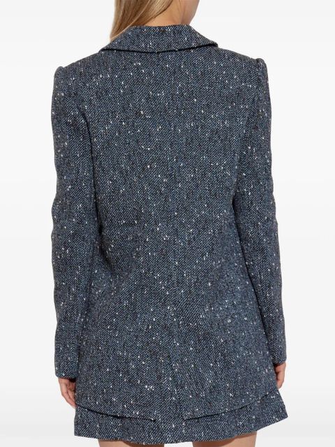 Self-Portrait bouclé blazer - Blue