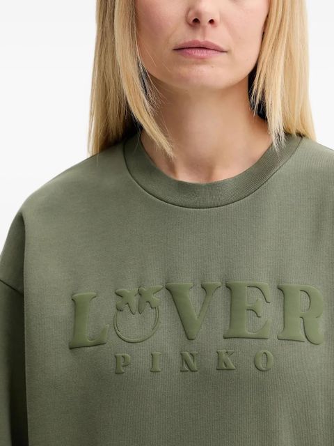 PINKO embossed sweatshirt - Green