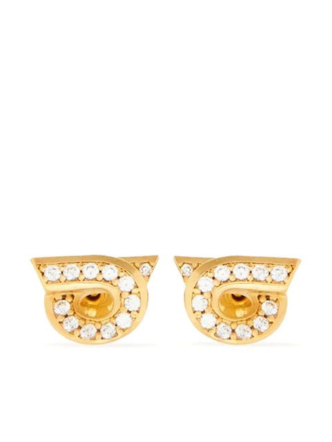 Ferragamo Gancini rhinestone-embellished earrings - Gold - zdjęcie produktu nr 1