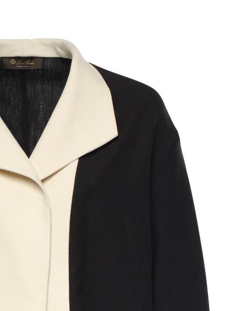 Loro Piana contrast-panel notched-lapel jacket - Black