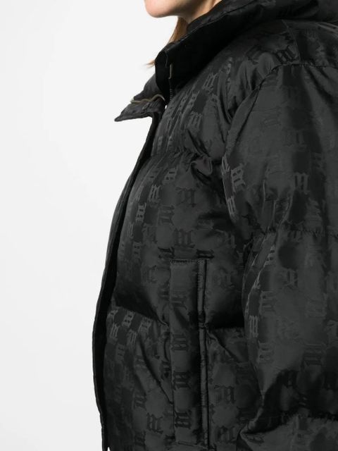 MISBHV monogram-print padded jacket - Black