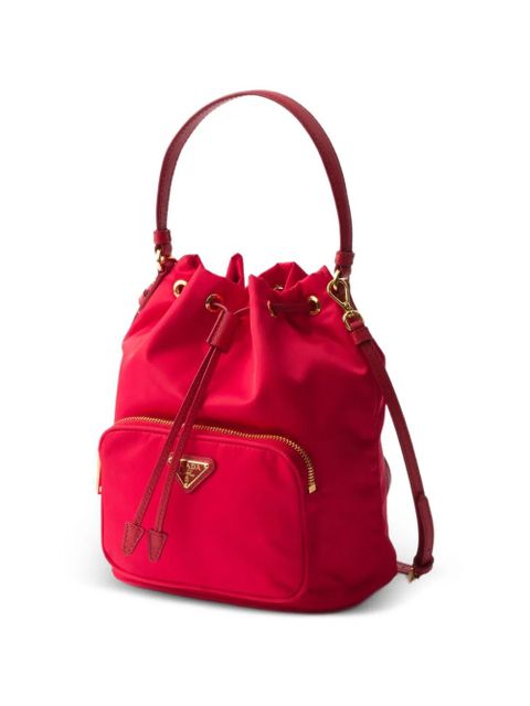 Prada Duet Re-Nylon bucket bag - Red