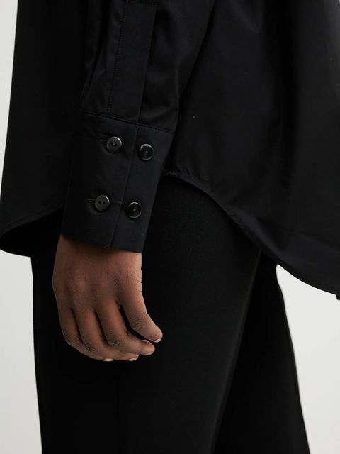 La Mania koszula bawełniana ZENITH damska kolor czarny relaxed z kołnierzykiem klasycznym ZENITH