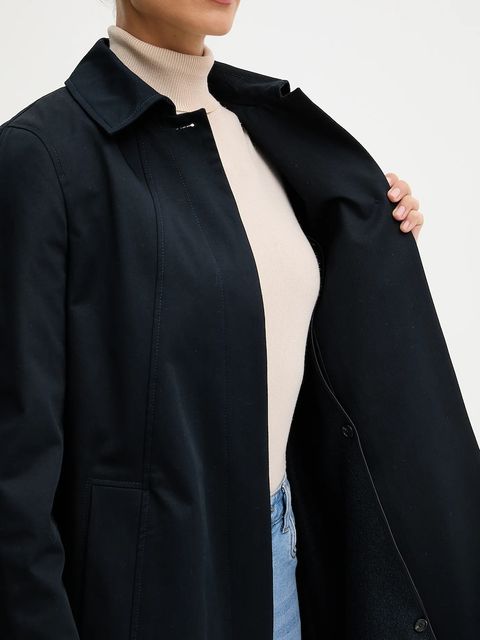 BOSS płaszcz damski kolor granatowy przejściowy 50543189