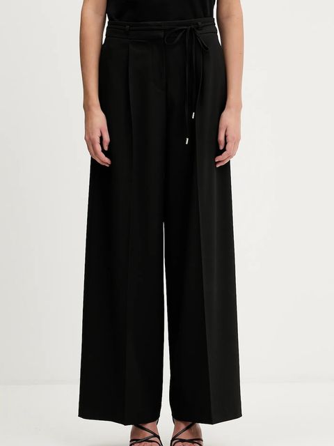 HUGO spodnie damskie kolor czarny szerokie high waist 50555897 - zdjęcie produktu nr 1