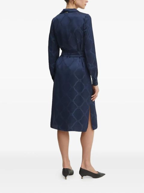 TWINSET chain-print belted shirt dress - Blue - zdjęcie produktu nr 2