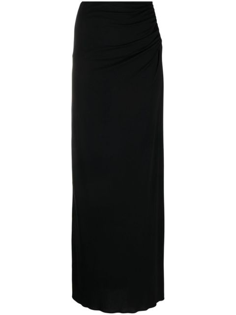 Magda Butrym plunge-detail gathered maxi skirt - Black - zdjęcie produktu nr 1