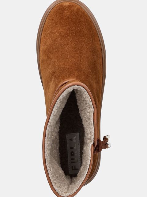 Furla śniegowce zamszowe Nuage Snow Boot kolor brązowy YK30NUA BX4212 RY000