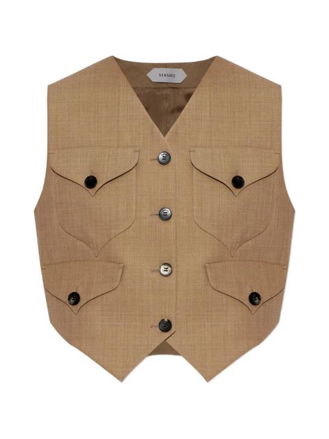 Versace wool waistcoat - Brown - zdjęcie produktu nr 1