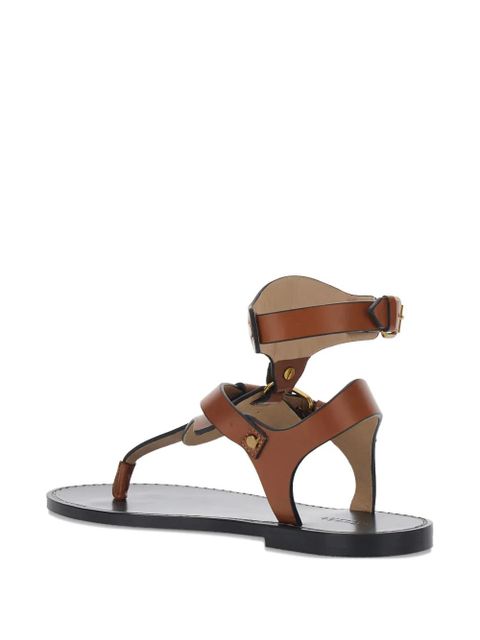 ISABEL MARANT Eveen leather sandals - Brown
