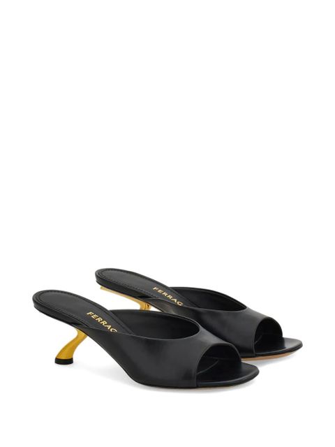 Ferragamo sculptural heel slides - Black - zdjęcie produktu nr 2