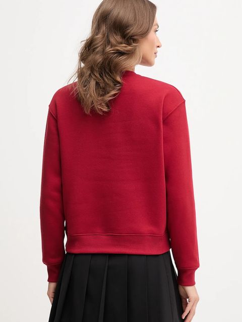 Tommy Hilfiger bluza damska kolor bordowy z nadrukiem WW0WW39791 - zdjęcie produktu nr 2