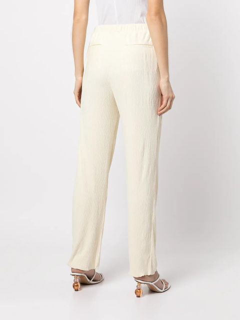 Simkhai plissé straight-leg trousers - Yellow