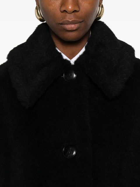 Max Mara teddy three-button cape - Black