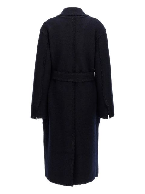 Max Mara belted-waist coat - Blue