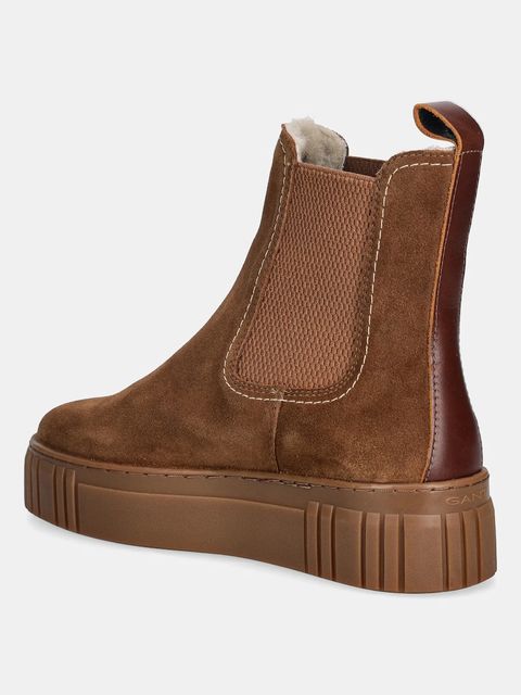 Gant sztyblety zamszowe Snowmont damskie kolor brązowy na platformie ocieplone 31553098 - zdjęcie produktu nr 2