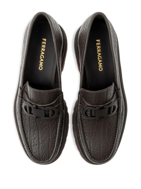 Ferragamo leather loafers - Brown