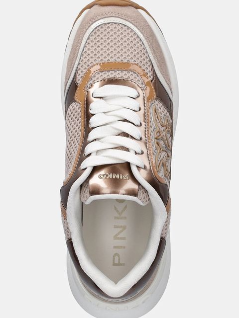 Pinko sneakersy Gem 11 damskie kolor beżowy SS0143P143PP0