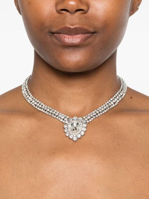 Alessandra Rich crystal-embellished necklace - Silver - zdjęcie produktu nr 2