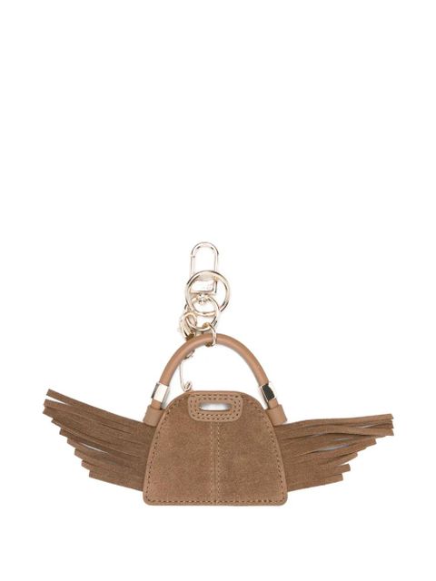 Maje tassel mirror keyring - Brown