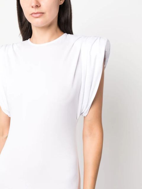 WARDROBE.NYC Sheath gathered-detail sleeveless minidress - White