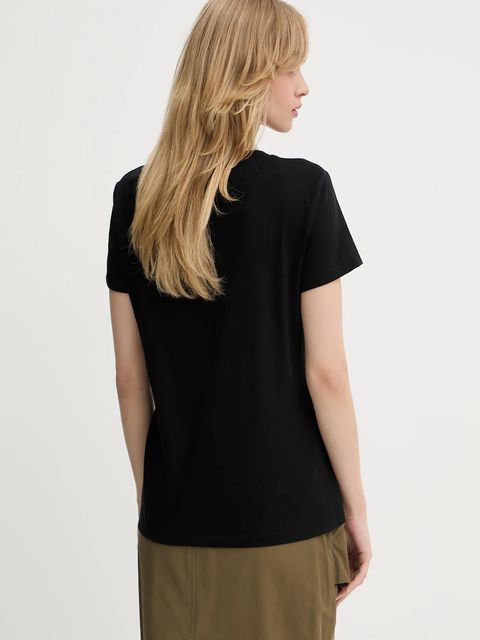 BOSS Orange t-shirt bawełniany damski kolor czarny 50545288