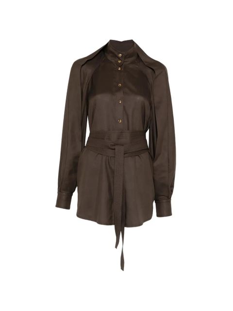 ZIMMERMANN tie-waist shirt - Brown - zdjęcie produktu nr 1