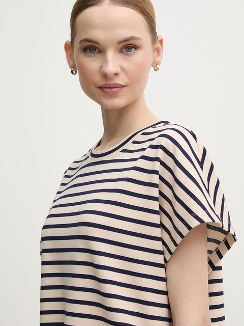 Marc Aurel t-shirt damski kolor beżowy 7677-7000-73858 - zdjęcie produktu nr 2