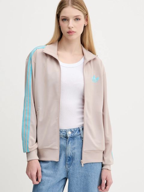 adidas Originals bluza Firebird damska kolor brązowy z aplikacją JX7864 - zdjęcie produktu nr 1