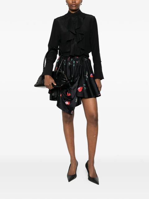 Alexander McQueen ruffled-detail blouse - Black - zdjęcie produktu nr 2