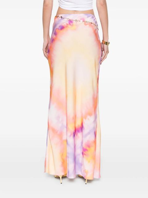 Rabanne tie-dye print maxi skirt - Purple