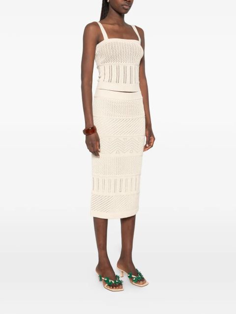 Max Mara knitted skirt - Neutrals