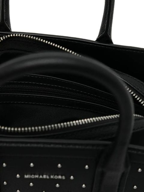 Michael Kors Laila Small Studded Leather Satchel - Black