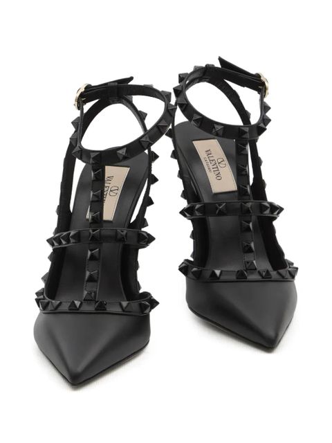 Valentino Garavani studded T-strap pumps - Black