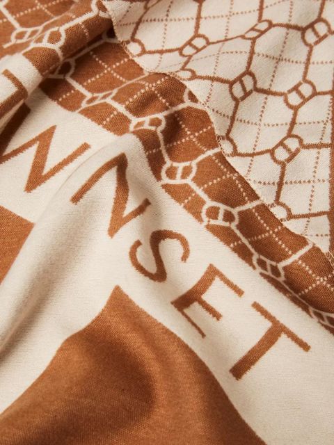 TWINSET logo-pattern scarf - Brown - zdjęcie produktu nr 2
