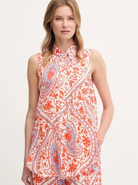 Marc Aurel koszula damska kolor pomarańczowy relaxed z kołnierzykiem klasycznym 6336-1003-24791 - zdjęcie produktu nr 1