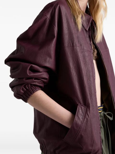 Prada nappa leather jacket - Purple