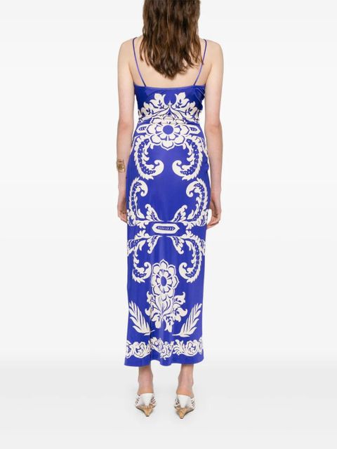 ETRO paisley-print midi skirt - Blue