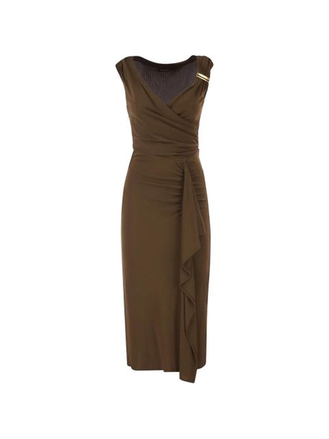Max Mara Aureo draped midi dress - Brown - zdjęcie produktu nr 1